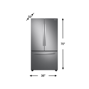[GE] 28 Cub Ft French Door Refrigerator - Stainless Steel