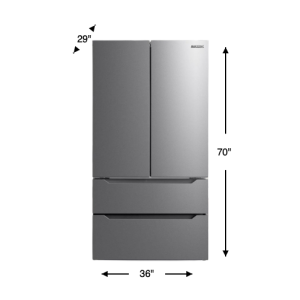 [Maxsonic Elite] 24 Cub Ft French Door Refrigerator