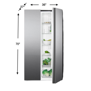 [Maxsonic Elite] 20 Cub Ft SXS Refrigerator