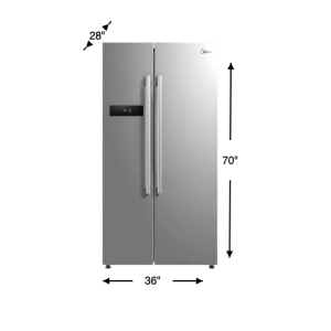 [Midea] 18 Cub Ft SXS Refrigerator
