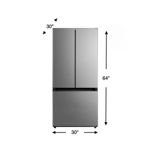 [Midea] 18 Cub Ft French Door Refrigerator